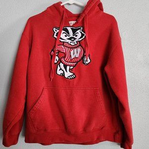 College Wisconsin Bucky Badger Hooded Sweatshirt